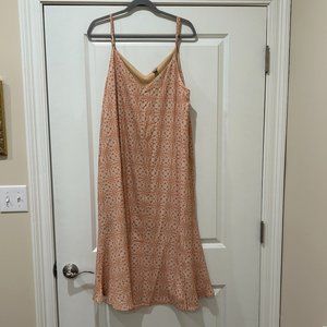 SUMMER & ROSE Karoo Gauzy Midi Dress, szXL/XXL,fits like an XL,Peach combo color